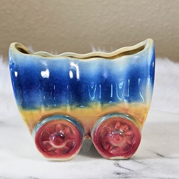 Shawnee Pottery Chuck Wagon covered wagon western style vintage planter - Picture 3 of 10